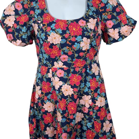 Draper James Julianne Midi Dress Size 6 • Stretch Poplin Floral A-Line Midi - Picture 5 of 16